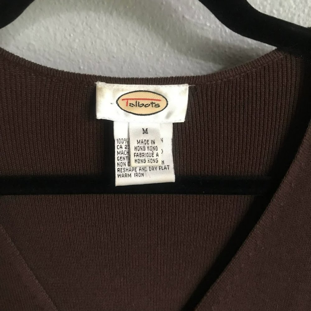 Talbots Open Front Long Line Duster Cardigan - image 2